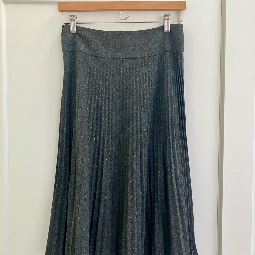 Express Gray Pleated Skirt - Made in Italy!